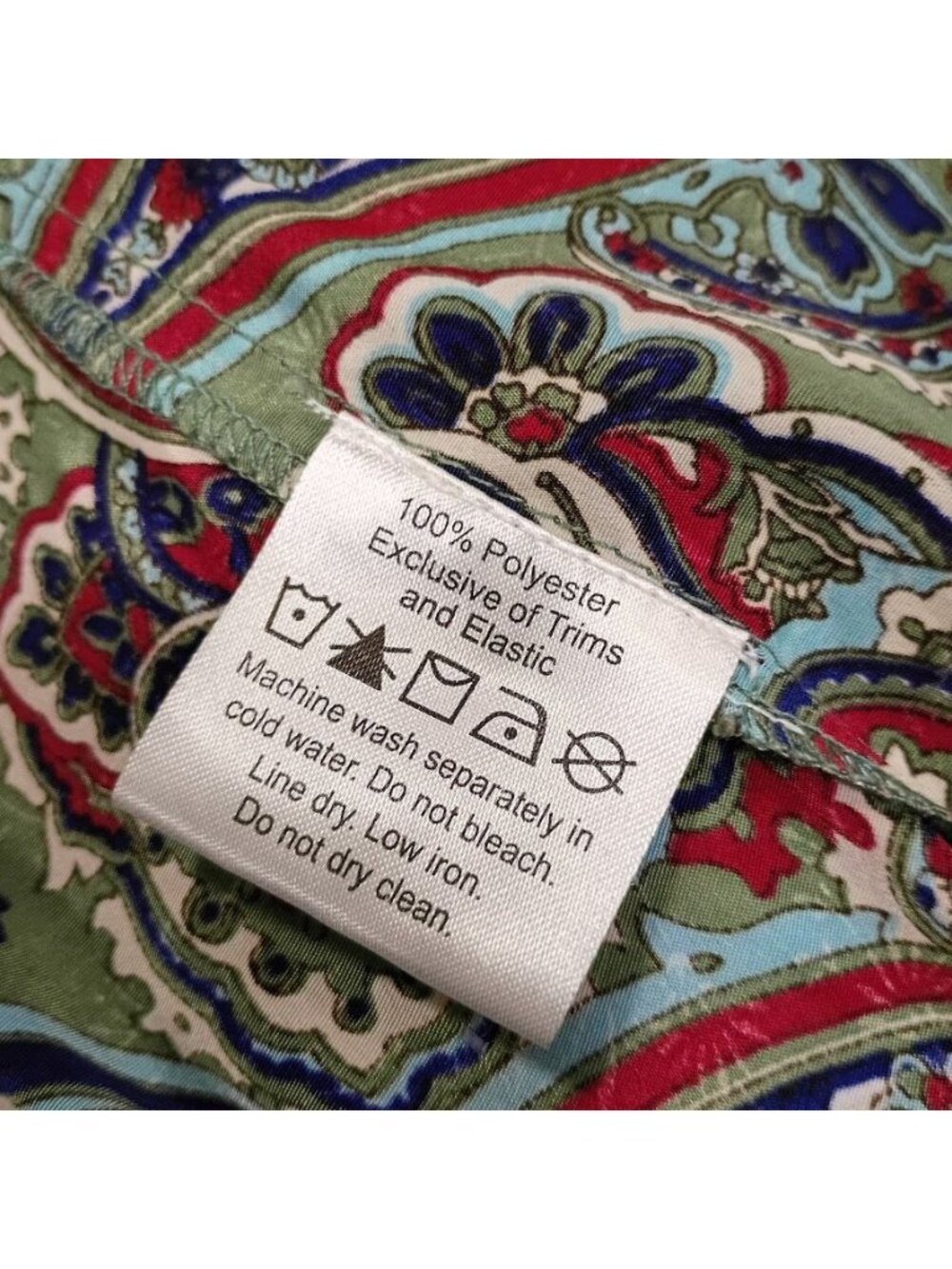 Earthbound Paisley Print Maxi Dress Boho V-Neck Elastic Waist XL - Picture 6 of 14